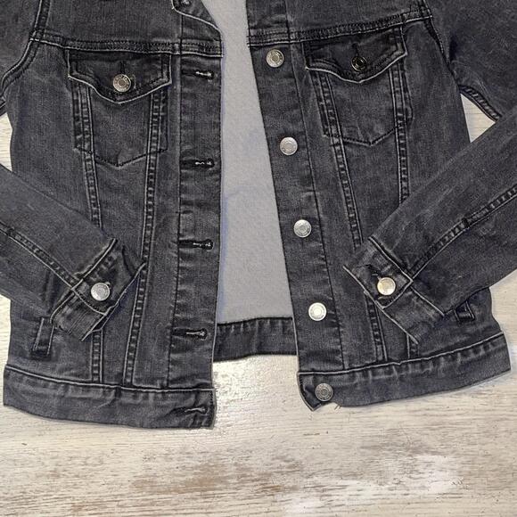 EUC Gap Black Stretch Denim Jacket Size XS - Picture 3 of 6